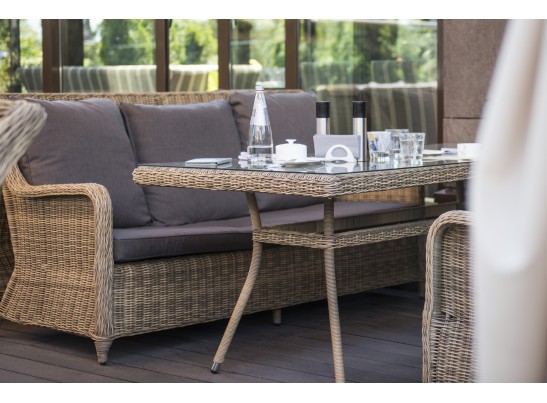 "Латте" плетеный стол из искусственного ротанга 160х90см, цвет соломенный в Каменске-Уральском