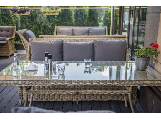 "Латте" плетеный стол из искусственного ротанга 160х90см, цвет соломенный в Каменске-Уральском