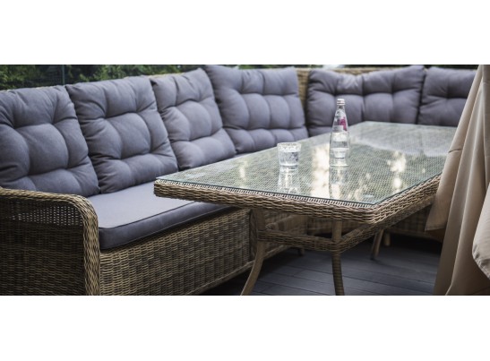 "Латте" плетеный стол из искусственного ротанга 200х90см, цвет соломенный в Каменске-Уральском