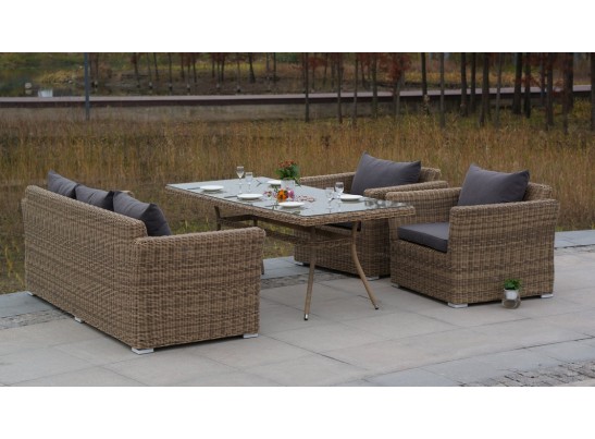 "Латте" плетеный стол из искусственного ротанга 200х90см, цвет соломенный в Каменске-Уральском