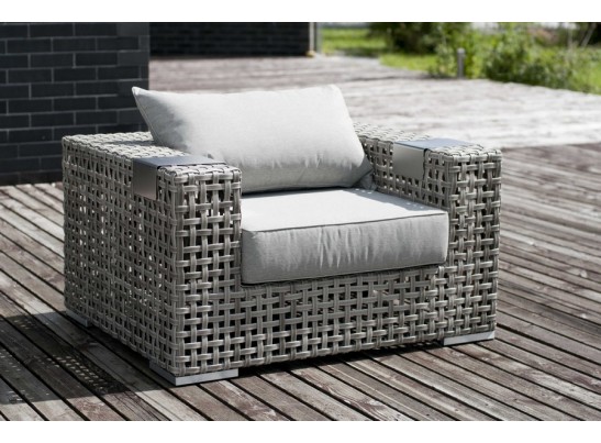 "Тито" плетеное кресло из искусственного ротанга, цвет серый в Каменске-Уральском