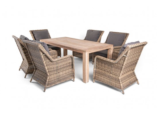 "Валенсия" обеденная группа садовая, цвет соломенный в Каменске-Уральском