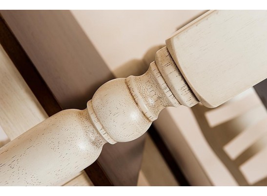 Стол с плиткой CT 3045P (дерево гевея/Античный белый) в Каменске-Уральском