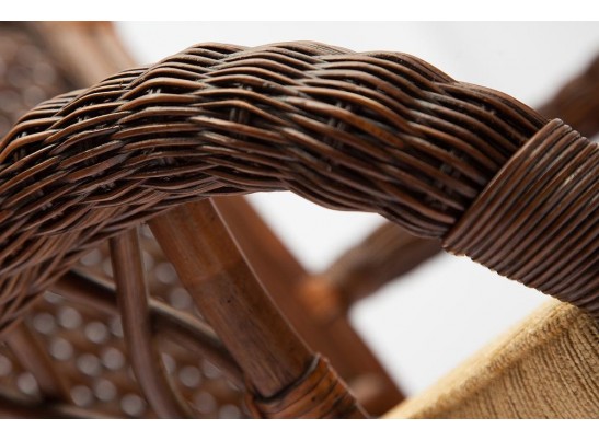 Комплект обеденный "ANDREA" ( стол со стеклом + 4 кресла + подушки) Pecan Washed (античн. орех)