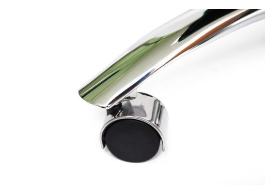 Кресло BOSS люкс хром (кожзам/коричневый/перфорированный) в Каменске-Уральском