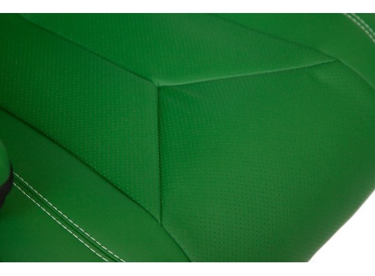 Кресло BOSS хром (кожзам/зеленый/перфорированный) в Каменске-Уральском