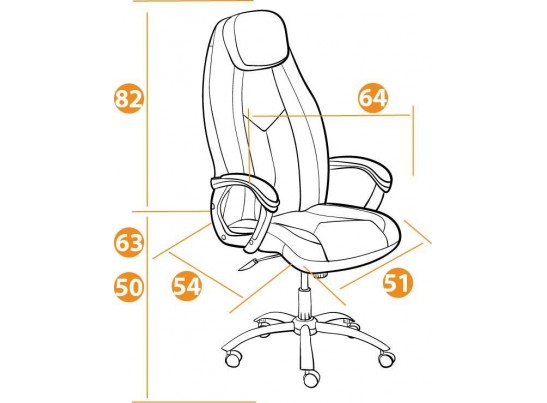 Кресло BOSS хром (кожзам/черный/перфорированный) в Каменске-Уральском