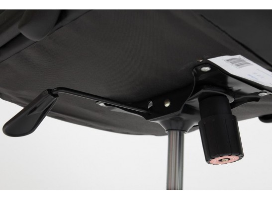 Кресло BOSS хром (кожзам/черный/перфорированный) в Каменске-Уральском