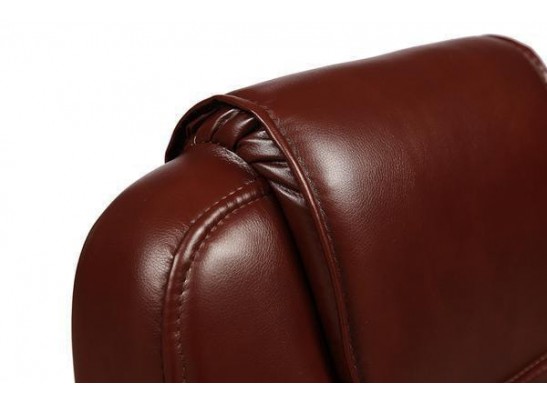 Кресло BERGAMO хром (кожзам/коричневый/светлый) в Каменске-Уральском