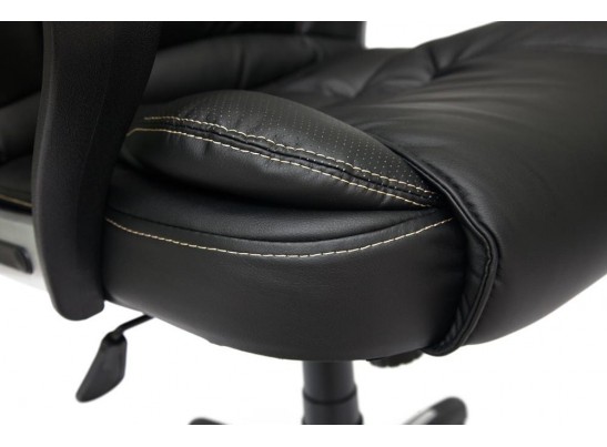 Кресло BARON (кожзам/черный/перфорированный) в Каменске-Уральском