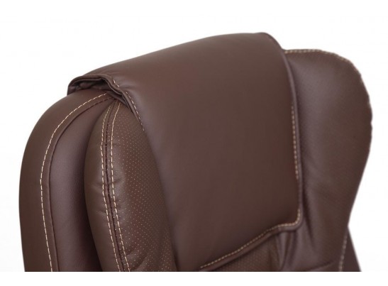 Кресло BARON (кожзам/коричневый/перфорированный) в Каменске-Уральском