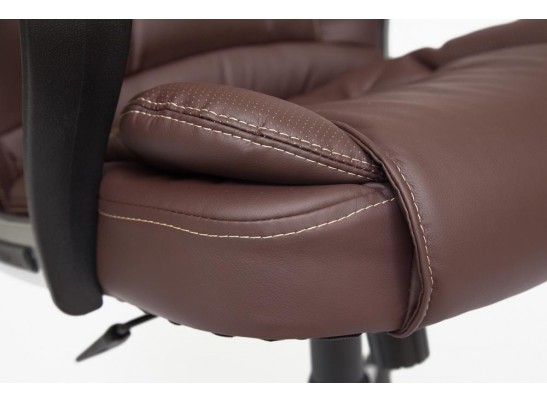 Кресло BARON (кожзам/коричневый/перфорированный) в Каменске-Уральском