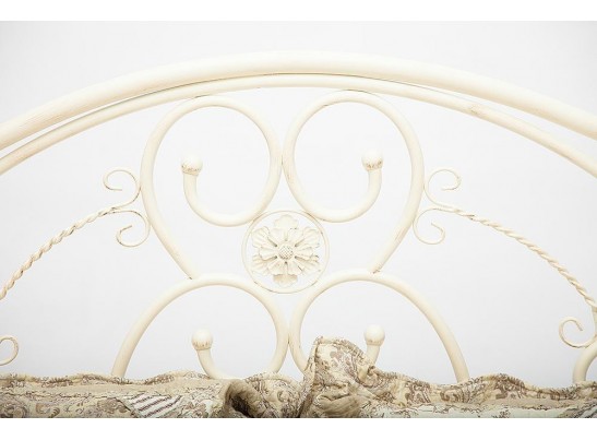Кровать металлическая ELIZABETH 140 Античный белый (Antique White)