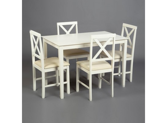 Обеденный комплект эконом Хадсон (стол + 4 стула)/ Hudson Dining Set