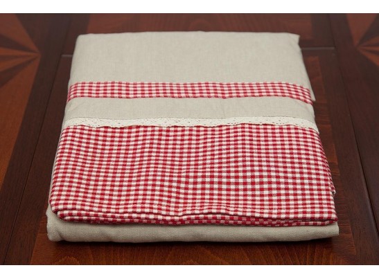 Скатерть Country Kitchen (бежевый/красно-белый/150*250)