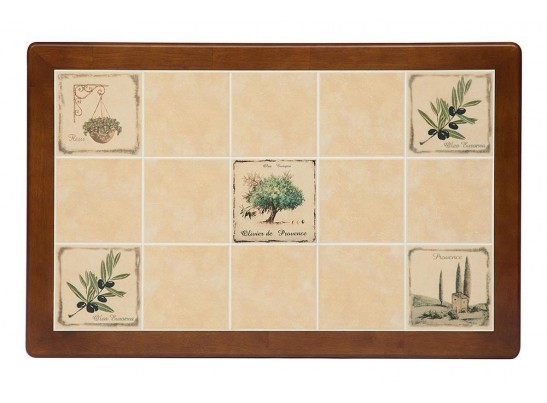 Стол с плиткой CT 3045P (дерево гевея/Античный белый/Малайзия) в Каменске-Уральском