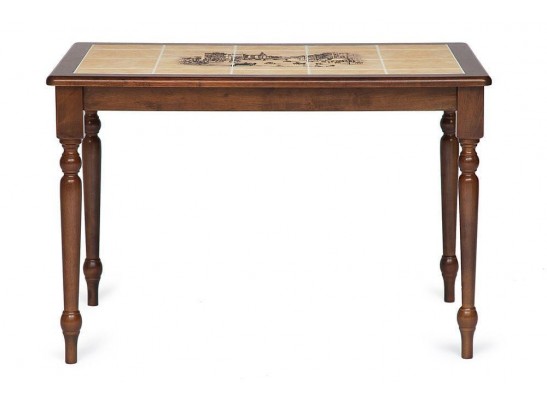 Стол с плиткой CT 3045P (дерево гевея/Тёмный Дуб/Малайзия) в Каменске-Уральском