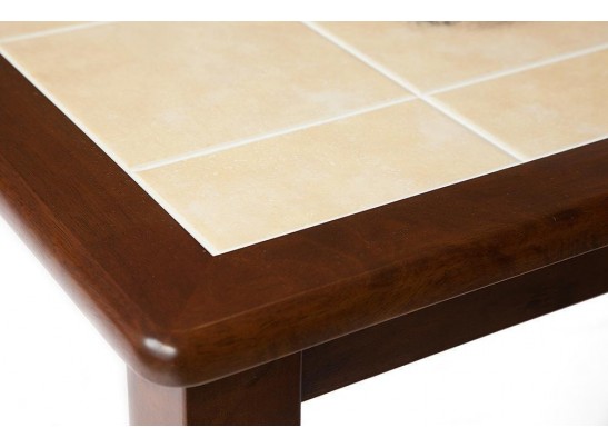 Стол с плиткой CT 3045P (дерево гевея/Тёмный Дуб/Малайзия) в Каменске-Уральском