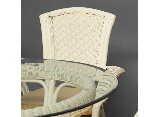 Комплект обеденный "ANDREA GRAND" (стол со стеклом+6 кресел+ подушки)