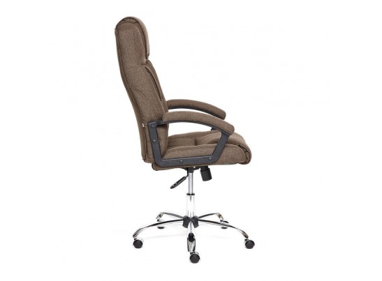 Кресло BERGAMO хром (ткань/коричневый) в Каменске-Уральском