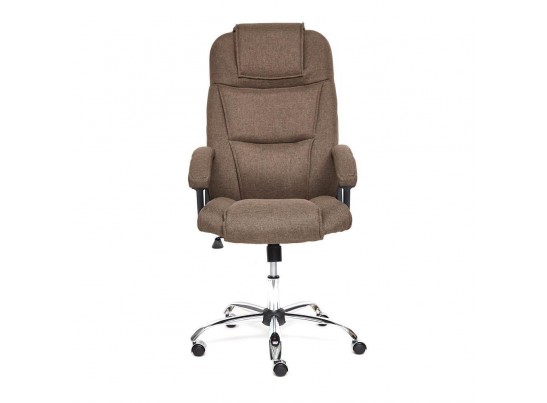 Кресло BERGAMO хром (ткань/коричневый) в Каменске-Уральском