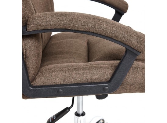 Кресло BERGAMO хром (ткань/коричневый) в Каменске-Уральском