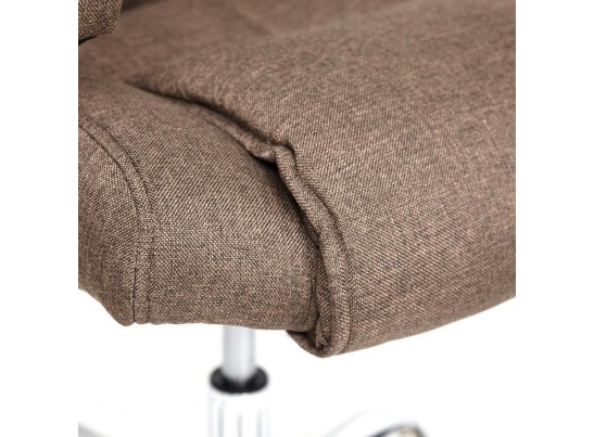 Кресло BERGAMO хром (ткань/коричневый) в Каменске-Уральском