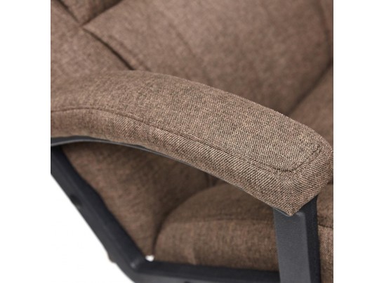 Кресло BERGAMO хром (ткань/коричневый) в Каменске-Уральском