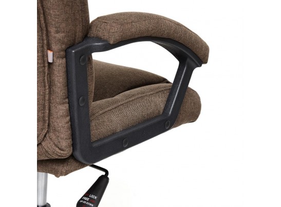 Кресло BERGAMO хром (ткань/коричневый) в Каменске-Уральском