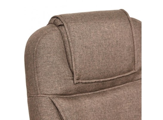 Кресло BERGAMO хром (ткань/коричневый) в Каменске-Уральском