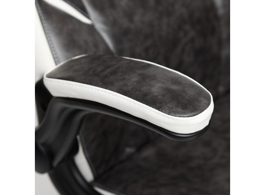 Кресло BAZUKA (кожзам/серый/белый) в Каменске-Уральском