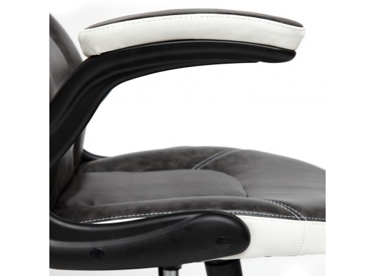 Кресло BAZUKA (кожзам/серый/белый) в Каменске-Уральском