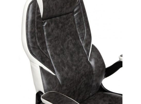 Кресло BAZUKA (кожзам/серый/белый) в Каменске-Уральском