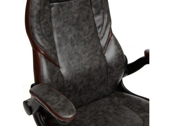Кресло BAZUKA (кожзам/серый/коричневый) в Каменске-Уральском