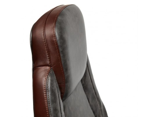 Кресло BAZUKA (кожзам/серый/коричневый) в Каменске-Уральском