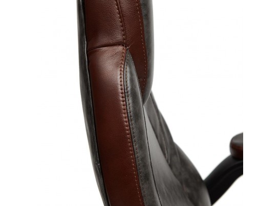 Кресло BAZUKA (кожзам/серый/коричневый) в Каменске-Уральском