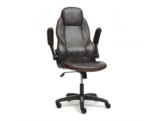 Кресло BAZUKA (кожзам/серый/коричневый) в Каменске-Уральском