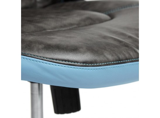 Кресло BAZUKA (кожзам/серый/голубой) в Каменске-Уральском