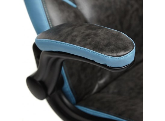 Кресло BAZUKA (кожзам/серый/голубой) в Каменске-Уральском