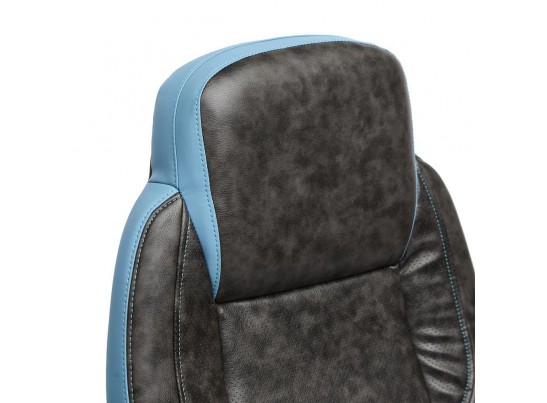 Кресло BAZUKA (кожзам/серый/голубой) в Каменске-Уральском