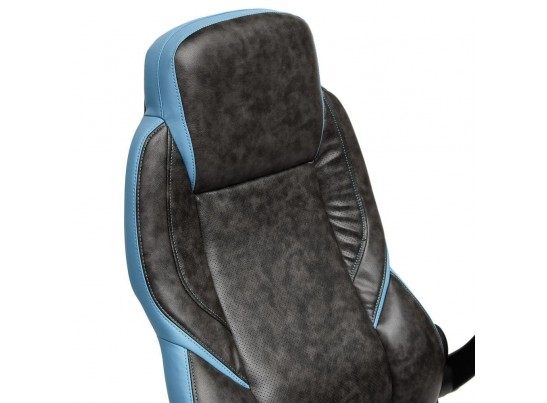 Кресло BAZUKA (кожзам/серый/голубой) в Каменске-Уральском