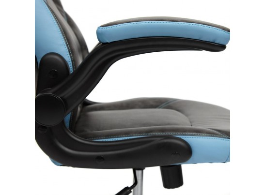 Кресло BAZUKA (кожзам/серый/голубой) в Каменске-Уральском