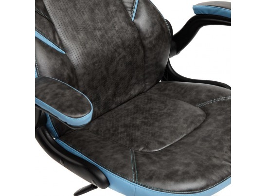 Кресло BAZUKA (кожзам/серый/голубой) в Каменске-Уральском