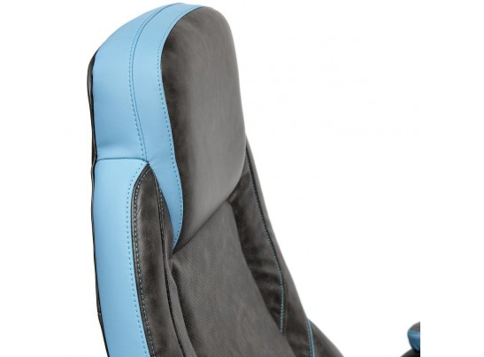Кресло BAZUKA (кожзам/серый/голубой) в Каменске-Уральском