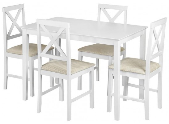 Обеденный комплект эконом Хадсон (стол + 4 стула)/ Hudson Dining Set