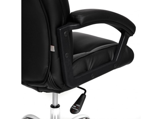 Кресло BERGAMO хром (кожзам/черный) в Каменске-Уральском