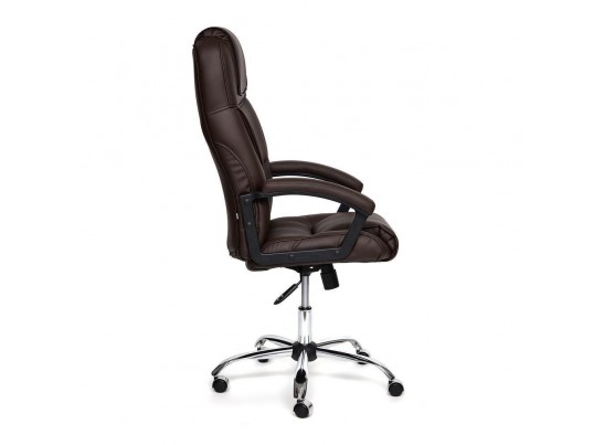 Кресло BERGAMO хром (кожзам/коричневый) в Каменске-Уральском