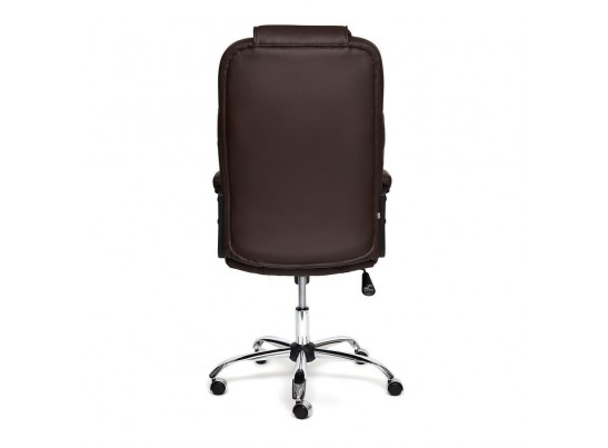 Кресло BERGAMO хром (кожзам/коричневый) в Каменске-Уральском