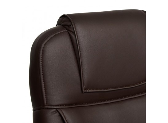Кресло BERGAMO хром (кожзам/коричневый) в Каменске-Уральском