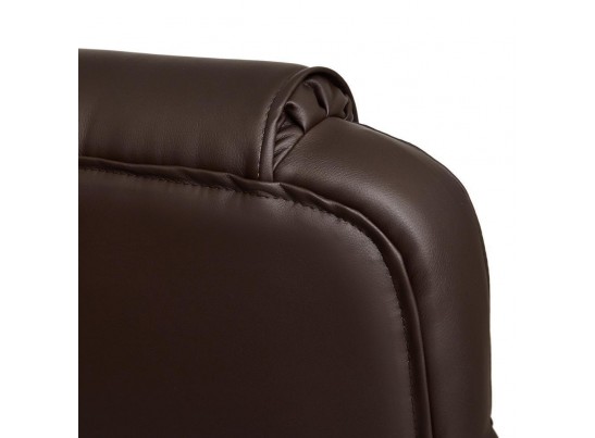 Кресло BERGAMO хром (кожзам/коричневый) в Каменске-Уральском